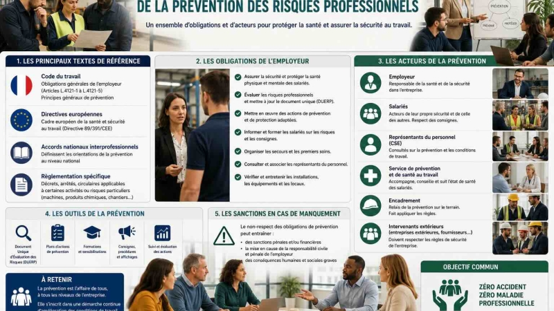 Le cadre réglementaire de la prévention des risques professionnels